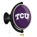 TCU Horned Frogs Original Oval Rotating Lighted Wall Sign | The Fan-Brand | NCTCUH-125-01