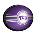 TCU Horned Frogs Oval Slimline Lighted Wall Sign - Purple
