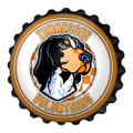 Tennessee Volunteers Mascot - Bottle Cap Wall Sign - Black | The Fan-Brand | NCTENN-210-02