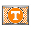 Tennessee Volunteers Team Spirit - Framed Mirrored Wall Sign - Checkered | The Fan-Brand | NCTENN-265-02A