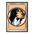 Tennessee Volunteers Team Spirit, Mascot - Framed Mirrored Wall Sign - Checkered | The Fan-Brand | NCTENN-275-02A