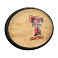 Texas Tech Red Raiders Hardwood - Oval Slimline Lighted Wall Sign