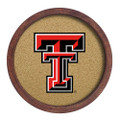 Texas Tech Red Raiders Logo - Faux Barrel Framed Cork Board - Color Logo | The Fan-Brand | NCTTRR-632-01A