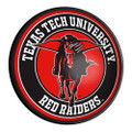 Texas Tech Red Raiders Masked Rider - Round Slimline Lighted Wall Sign | The Fan-Brand | NCTTRR-130-02