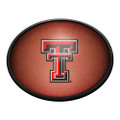 Texas Tech Red Raiders Pigskin - Oval Slimline Lighted Wall Sign | The Fan-Brand | NCTTRR-140-21