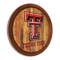Texas Tech Red Raiders Weathered Faux Barrel Top Sign