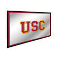 USC Trojans Framed Mirrored Wall Sign - Cardinal Edge