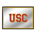 USC Trojans Framed Mirrored Wall Sign - Gold Edge | The Fan-Brand | NCUSCT-265-01B