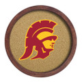 USC Trojans Mascot - Faux Barrel Framed Cork Board - Color Logo | The Fan-Brand | NCUSCT-632-02A
