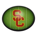 USC Trojans On the 50 - Oval Slimline Lighted Wall Sign | The Fan-Brand | NCUSCT-140-22