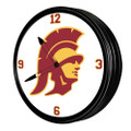 USC Trojans Retro Lighted Wall Clock
