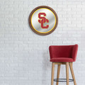 USC Trojans SC - Faux Barrel Top Mirrored Wall Sign