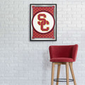 USC Trojans Team Spirit, SC - Framed Mirrored Wall Sign