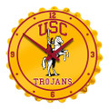 USC Trojans Trojan - Bottle Cap Wall Clock | The Fan-Brand | NCUSCT-540-03