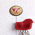 Virginia Tech Hokies Basketball - Oval Slimline Lighted Wall Sign