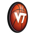 Virginia Tech Hokies Basketball - Round Slimline Lighted Wall Sign