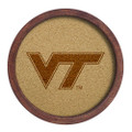 Virginia Tech Hokies Faux Barrel Framed Cork Board - Monochrome Logo | The Fan-Brand | NCVTCH-632-01B