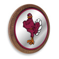 Virginia Tech Hokies Mascot - Faux Barrel Top Mirrored Wall Sign - Maroon Edge