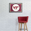 Virginia Tech Hokies Team Spirit - Framed Mirrored Wall Sign - Maroon