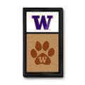 Washington Huskies Dual Logo - Cork Note Board - White | The Fan-Brand | NCWASH-640-02A