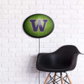 Washington Huskies On the 50 - Oval Slimline Lighted Wall Sign