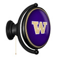 Washington Huskies Original Oval Rotating Lighted Wall Sign - Purple