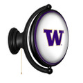 Washington Huskies Original Oval Rotating Lighted Wall Sign - White