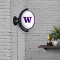Washington Huskies Original Oval Rotating Lighted Wall Sign - White