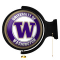 Washington Huskies Original Round Rotating Lighted Wall Sign | The Fan-Brand | NCWASH-115-01