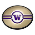 Washington Huskies Oval Slimline Lighted Wall Sign - Gold | The Fan-Brand | NCWASH-140-01B