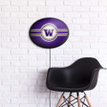 Washington Huskies Oval Slimline Lighted Wall Sign - Purple