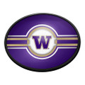 Washington Huskies Oval Slimline Lighted Wall Sign - Purple | The Fan-Brand | NCWASH-140-01A