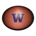 Washington Huskies Pigskin - Oval Slimline Lighted Wall Sign | The Fan-Brand | NCWASH-140-21
