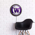 Washington Huskies Round Slimline Lighted Wall Sign