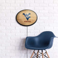 West Virginia Mountaineers Basketball - Oval Slimline Lighted Wall Sign
