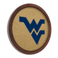 West Virginia Mountaineers Faux Barrel Framed Cork Board - Color Logo