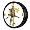 West Virginia Mountaineers Mountaineer - Retro Lighted Wall Clock