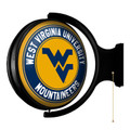 West Virginia Mountaineers Original Round Rotating Lighted Wall Sign - Gold