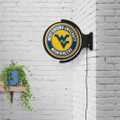 West Virginia Mountaineers Original Round Rotating Lighted Wall Sign - Gold