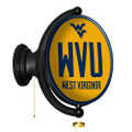 West Virginia Mountaineers WVU - Original Oval Rotating Lighted Wall Sign | The Fan-Brand | NCWVIR-125-02