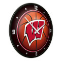 Wisconsin Badgers Basketball - Modern Disc Wall Clock