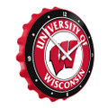 Wisconsin Badgers Bottle Cap Wall Clock