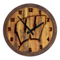 Wisconsin Badgers Branded Faux Barrel Top Wall Clock | The Fan-Brand | NCWISB-560-02