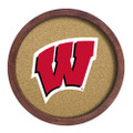 Wisconsin Badgers Faux Barrel Framed Cork Board - Color Logo | The Fan-Brand | NCWISB-632-01A