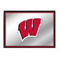 Wisconsin Badgers Framed Mirrored Wall Sign | The Fan-Brand | NCWISB-265-01