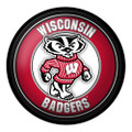 Wisconsin Badgers Mascot - Modern Disc Wall Sign - Black Frame | The Fan-Brand | NCWISB-230-02A