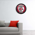 Wisconsin Badgers Mascot - Modern Disc Wall Sign - Black Frame