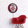 Wisconsin Badgers Mascot - Round Slimline Lighted Wall Sign