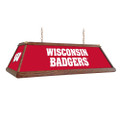 Wisconsin Badgers Premium Wood Pool Table Light - Red | The Fan-Brand | NCWISB-330-01A