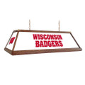 Wisconsin Badgers Premium Wood Pool Table Light - White | The Fan-Brand | NCWISB-330-01B